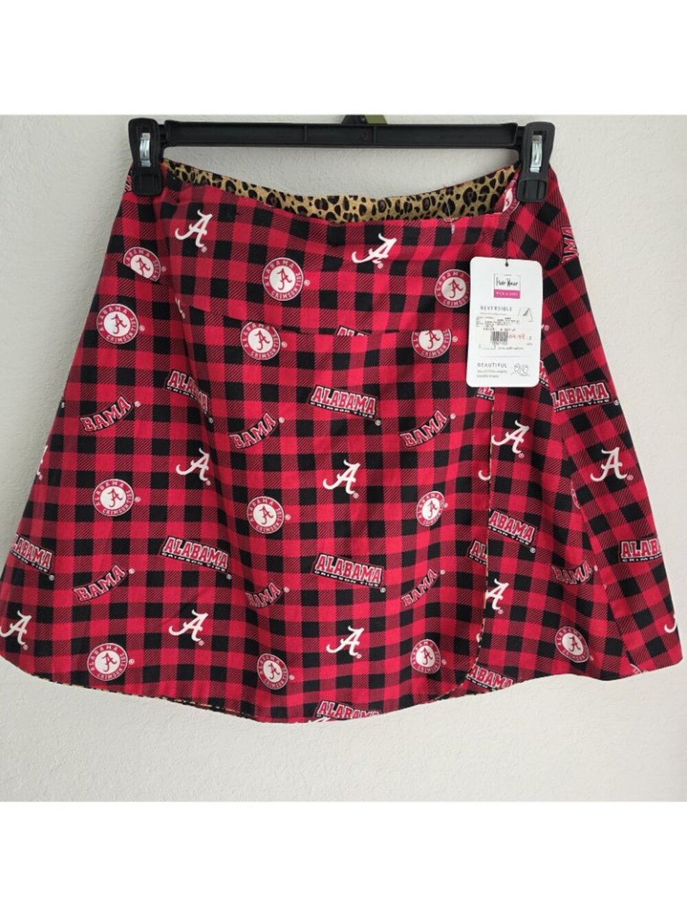 Alabama Crimson Tide Skirt Womens XL NCAA Plaid Game Day Fan Apparel - Picture 8 of 12